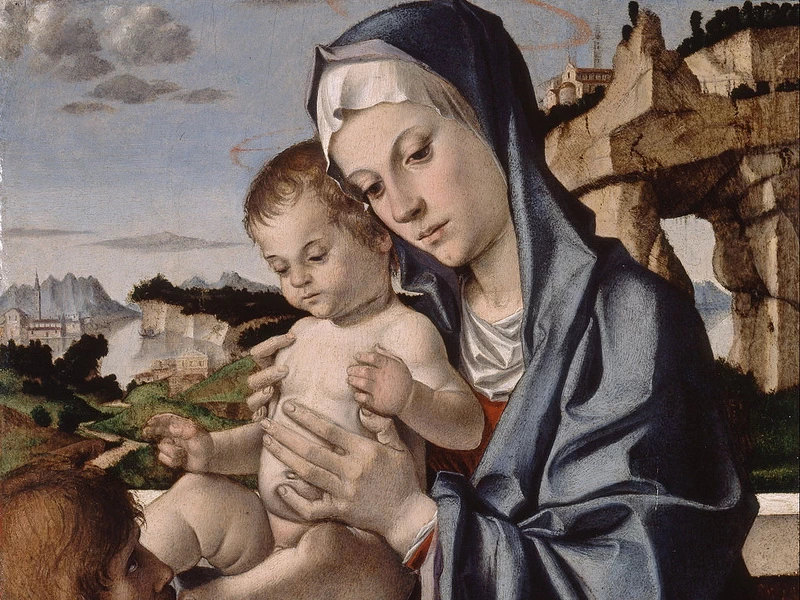 1449-Bartolomeo Montagna - Vergine con il Bambino ed un Santo, Walker Art Gallery, Liverpool